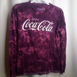 Coca Cola Shirt S Women Long Sleeve Purple
